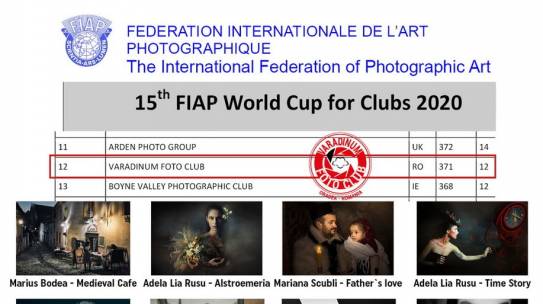 Cupa Mondială a Federației Internaționale de Artă Fotografică – Varadinum Foto Club Oradea, locul 12 în lume